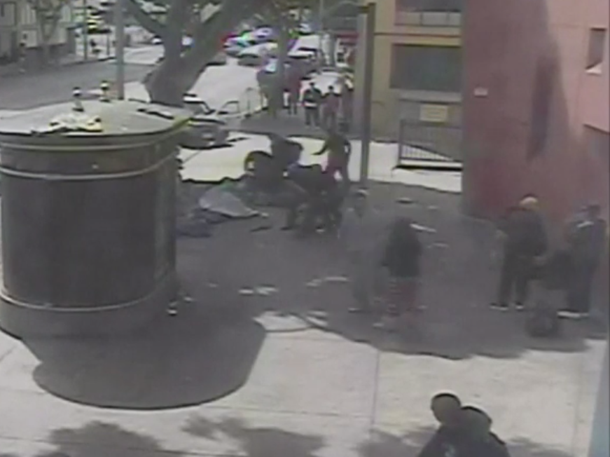 VIDEO: CCTV Footage of LAPD Skid Row Shooting