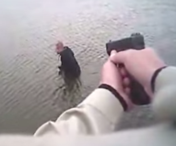 BODYCAM: Police Chase Suspect into … Sewage Pond